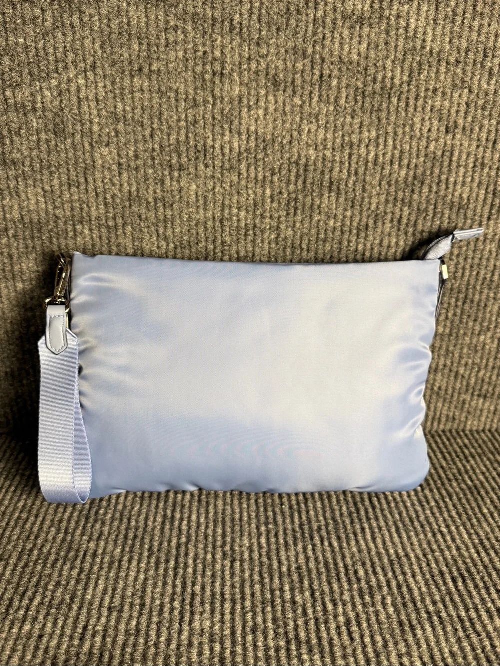 A New Day Pastel Blue Nylon Wristlet Clutch or Crossbody Bag